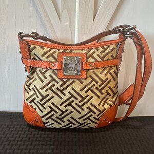 Tignanello Signature Jacquard & Leather Crossbody Bag